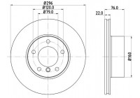 Bromsskiva 8DD 355 127-251 Hella