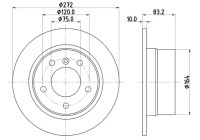 Bromsskiva 8DD 355 127-281 Hella
