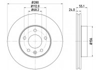 Bromsskiva 8DD 355 127-331 Hella