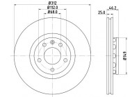 Bromsskiva 8DD 355 127-571 Hella