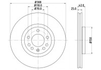 Bromsskiva 8DD 355 127-721 Hella