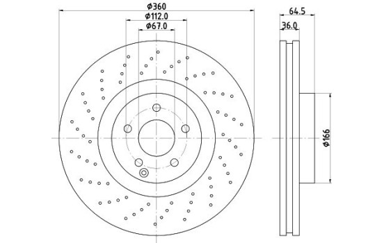 Bromsskiva 8DD 355 127-961 Hella