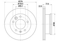 Bromsskiva 8DD 355 128-251 Hella