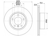 Bromsskiva 8DD 355 128-341 Hella