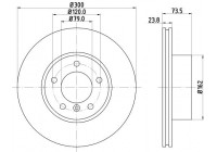 Bromsskiva 8DD 355 128-421 Hella