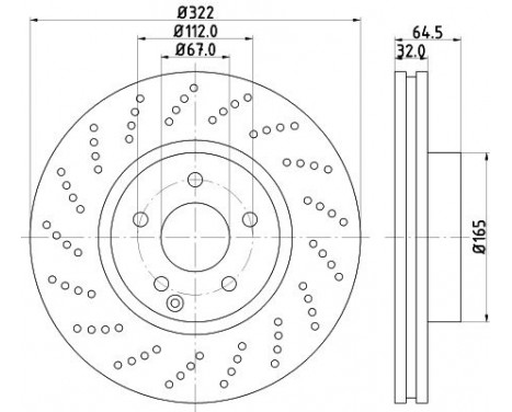 Bromsskiva 8DD 355 128-791 Hella