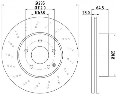 Bromsskiva 8DD 355 128-801 Hella