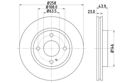 Bromsskiva 8DD 355 128-911 Hella