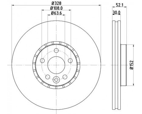 Bromsskiva 8DD 355 129-141 Hella