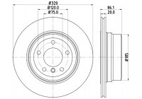 Bromsskiva 8DD 355 129-571 Hella