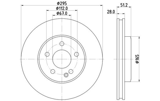 Bromsskiva 8DD 355 129-661 Hella
