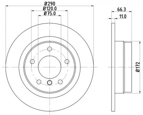 Bromsskiva 8DD 355 129-731 Hella