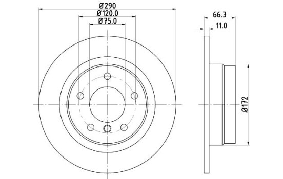 Bromsskiva 8DD 355 129-731 Hella
