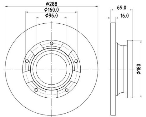 Bromsskiva 8DD 355 133-071 Hella