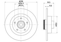 Bromsskiva 8DD 355 133-241 Hella