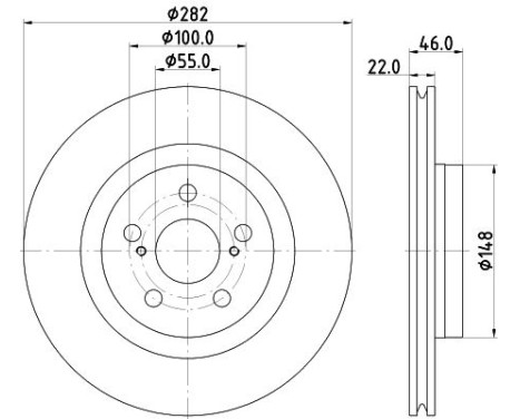 Bromsskiva 8DD 355 134-381 Hella, bild 4