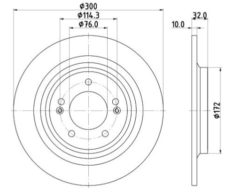 Bromsskiva 8DD 355 134-731 Hella