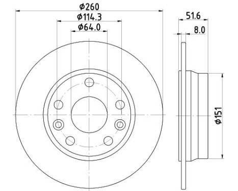 Bromsskiva 8DD 355 134-781 Hella