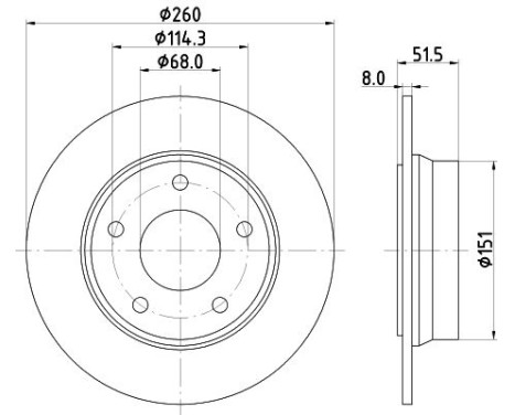 Bromsskiva 8DD 355 135-081 Hella