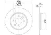 Bromsskiva 8DD 355 135-231 Hella