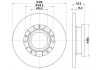 Bromsskiva 8DD 8DD 355 126-591 Hella