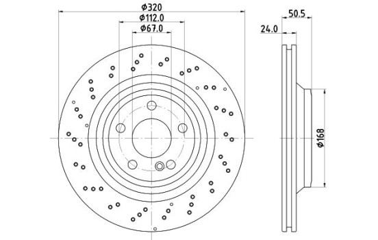 BROMSSKIVA 8DD 8DD 355 133-271 Hella