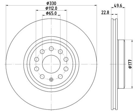 BROMSSKIVA 8DD 8DD 355 133-731 Hella