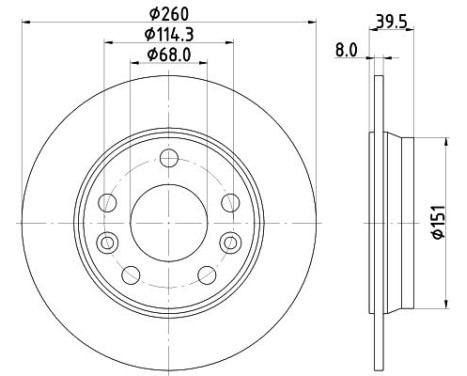 BROMSSKIVA 8DD 8DD 355 133-761 Hella