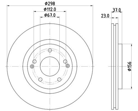 BROMSSKIVA 8DD 8DD 355 134-171 Hella