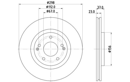 BROMSSKIVA 8DD 8DD 355 134-171 Hella