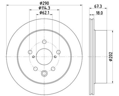 BROMSSKIVA 8DD 8DD 355 134-531 Hella