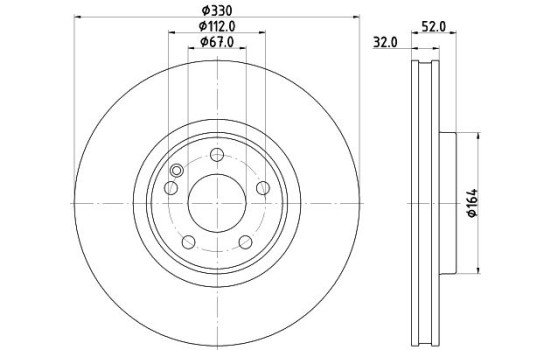 BROMSSKIVA 8DD 8DD 355 134-621 Hella