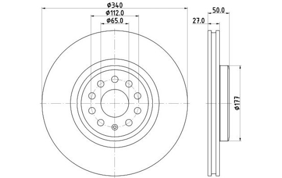 BROMSSKIVA 8DD 8DD 355 134-751 Hella