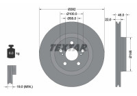 Bromsskiva 92333503 Textar