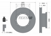 Bromsskiva 93087900 Textar