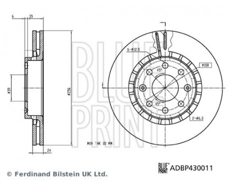 Bromsskiva ADBP430011 Blue Print