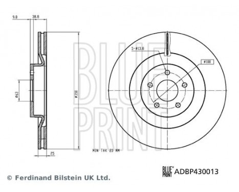 Bromsskiva ADBP430013 Blue Print