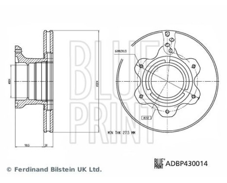 Bromsskiva ADBP430014 Blue Print, bild 3