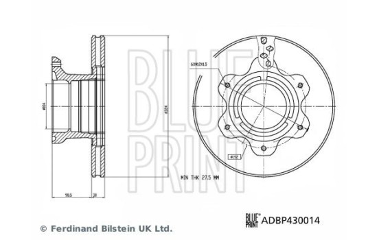 Bromsskiva ADBP430014 Blue Print, bild 3