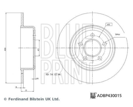 Bromsskiva ADBP430015 Blue Print, bild 5