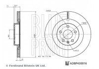Bromsskiva ADBP430016 Blue Print