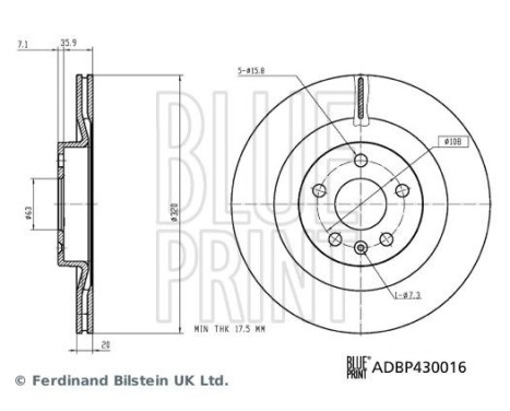 Bromsskiva ADBP430016 Blue Print, bild 3