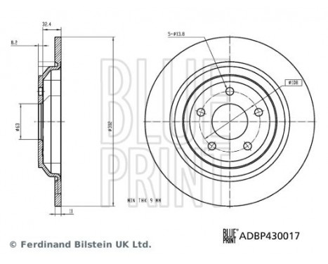 Bromsskiva ADBP430017 Blue Print