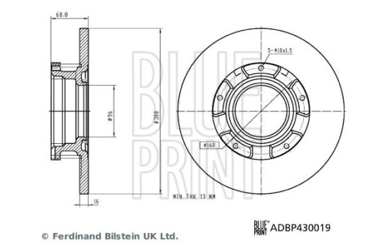 Bromsskiva ADBP430019 Blue Print, bild 5