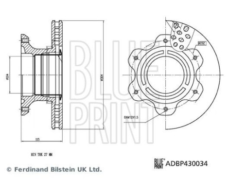 Bromsskiva ADBP430034 Blue Print, bild 3