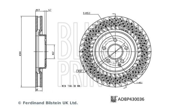 Bromsskiva ADBP430036 Blue Print, bild 5
