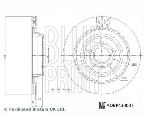 Bromsskiva ADBP430037 Blue Print, bild 5