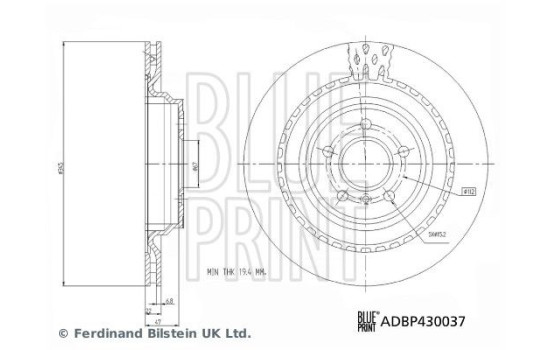 Bromsskiva ADBP430037 Blue Print, bild 3