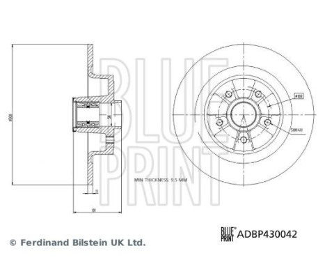 Bromsskiva ADBP430042 Blue Print, bild 3