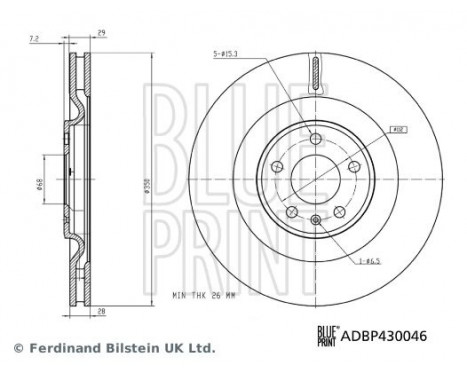 Bromsskiva ADBP430046 Blue Print